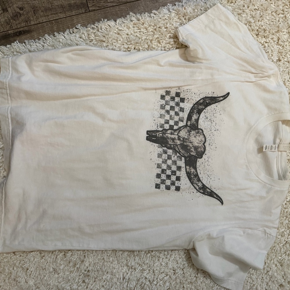 Bella Canvas White Short Sleeve Tee with Black Graphic